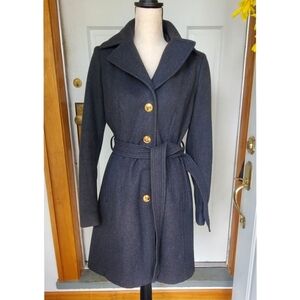 MICHAEL Michael Kors Wool Belted Peacoat, Size Small